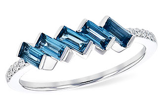 A318-90148: LDS RG .75 LONDON BLUE TOPAZ .82 TGW