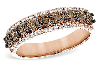 B318-89257: LDS WED RG .80 TW BROWN DIAS 1.00 TW