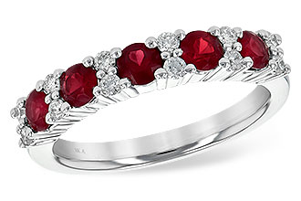 C236-10175: LDS WED RG .88 RUBY 1.12 TGW