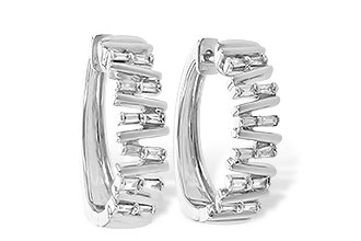 C236-13802: EARR .30 TW BAGUETTE DIAS