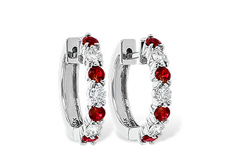 D047-02838: EARRINGS .64 RUBY 1.05 TGW