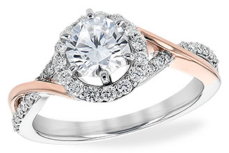 D235-25566: LDS SEMI DIA RG .31 TW (WG RG/ROSE TRIM)