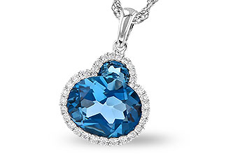 D318-88347: NECK 2.86 LONDON BLUE TOPAZ 3.00 TGW (10X8 OVAL)