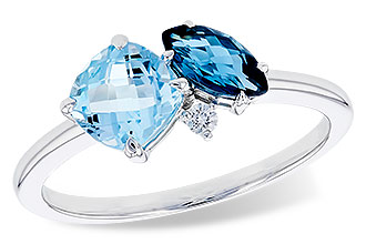 E319-74675: LDS RG 1.49 TW BLUE TOPAZ 1.52 TGW