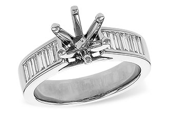 E320-63784: LDS SEMI DIA RG .50 TW BAGUETTES