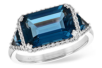 F236-11038: LDS RG 4.60 TW LONDON BLUE TOPAZ 4.82 TGW (12x8MM)
