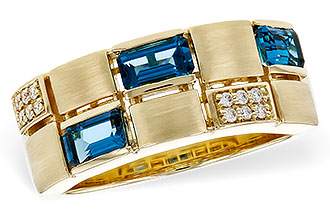 G320-70156: LDS RG .94 LONDON BLUE TOPAZ 1.00 TGW