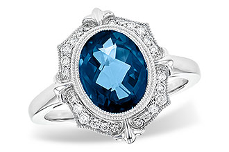 H236-16465: LDS RG 3.00 LONDON BLUE TOPAZ 3.16 TGW