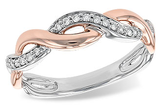 K231-57374: LDS DIA WED RG .10 TW (ROSE & WG)