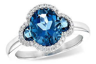 K236-14692: LDS RG 3.04 TW LONDON BLUE TOPAZ 3.20 TGW