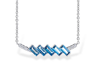 K318-89247: NECK .75 LONDON BLUE TOPAZ .80 TGW