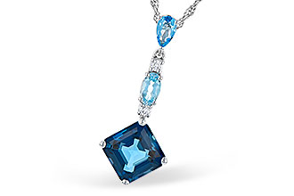 L318-84674: NECK 2.95 TW BLUE TOPAZ 3.00 TGW