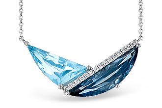 L318-84692: NECK 4.66 BLUE TOPAZ 4.75 TGW (18")